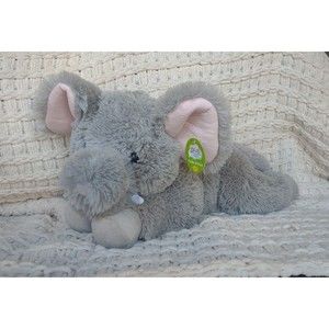 Elephant Gray Laying Plush Stuffed Animal 20 inches Pillow Spark Create Imagine